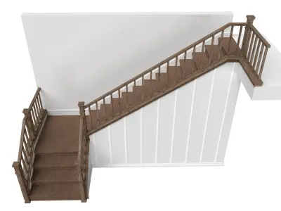 Traditional staircase 3D model