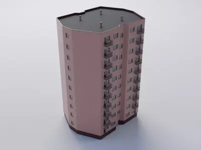 Apartment building 3D model