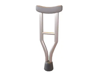 Armpit Crutches v1 001 Low-poly 3D model