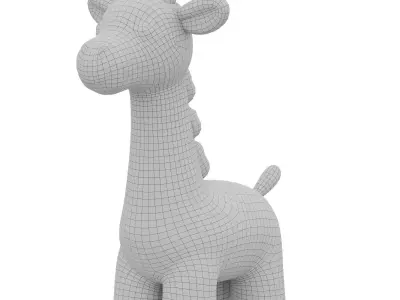 Inflatable Giraffe Toy Low-poly 3D model