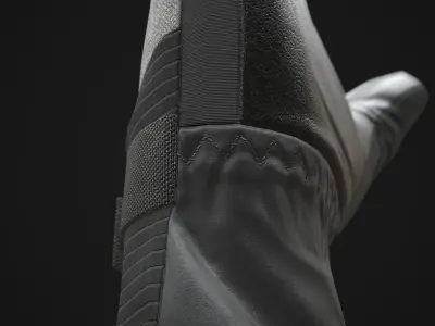 Winter gloves Low-poly 3D model