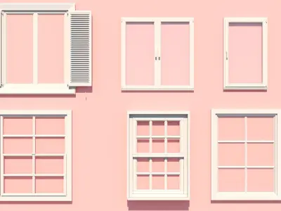 Windows collection white 3D model