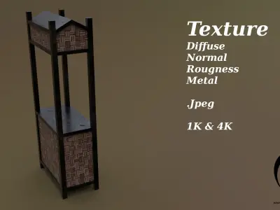 Trade stand 07 R Low-poly 3D model