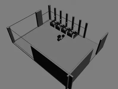 office workstation ws855 a07 3D model