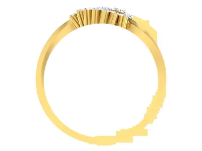 Solitaire Engagement Wedding Bypass Ring  3D print model shop