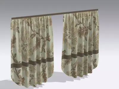 Curtain Low-poly 3D model