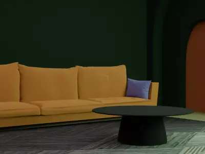 Basic Living Room Assets Low-poly 3D model
