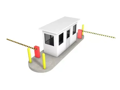 Guard Booth Street Low-poly 3D model