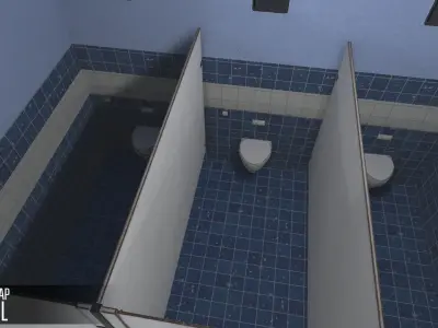 FPS map - pool Low-poly 3D model