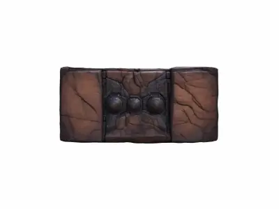 Canyon With Wooden Barrier 3d High Render 3D model