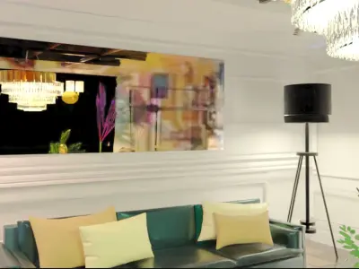 Modern Elegant living room 3D model