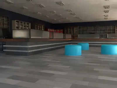 Pharmacy Interior Low-poly 3D model