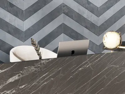 Reception desk 3D model shop
