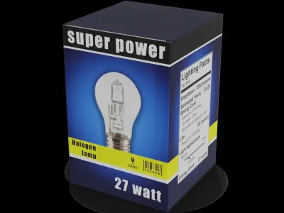 Light bulbs Halogen Light Bulb Low-poly 3D model