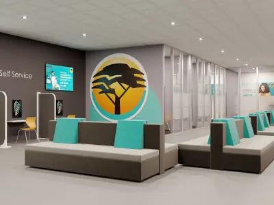 Corona - C4D scene files - FNB Bank 3D model