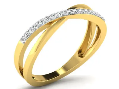 Diamond Ring For Women 3d Print Model 3D print model 39
