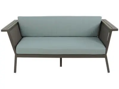 Gray Marina Geo Loveseat with Cushions 3D model