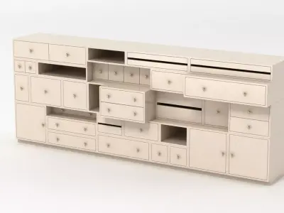 Designer Dresser Unit 3D model