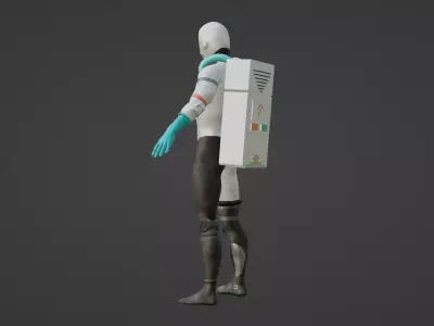 Advanced Robot 3d model Low-poly 3D model