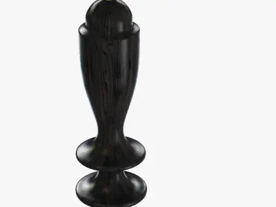 moonshine floor light in silvery black 3D model