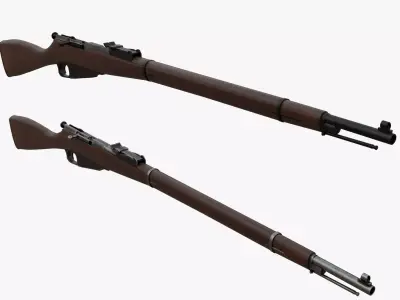 M1891 Rifle Low-poly 3D model