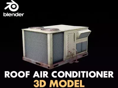 roof air conditioner Low-poly 3D model