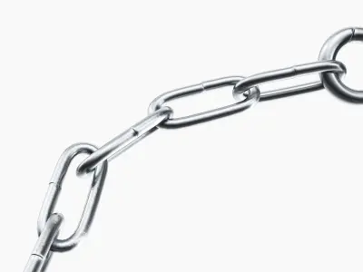 Nunchaku with chain light plastic 3D model