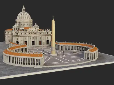 Piazza San Pietro Vatican 3D model