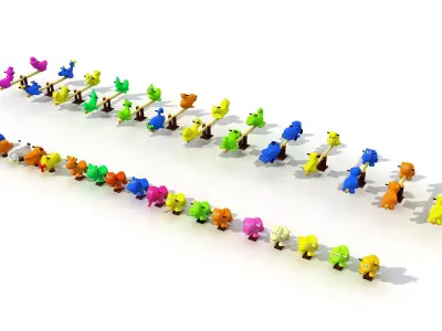 Kids outdoor commercial play structure 3D model 3D model