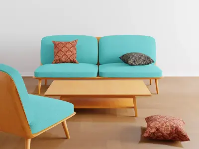 Fredericia Spine cyan 3D model