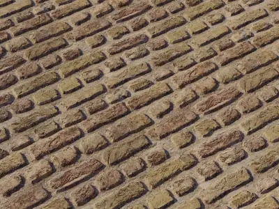 Sunbaked Clay Brick Wall PBR Texture  Texture