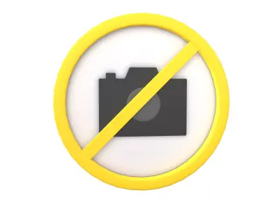Prohibited Camera Symbol V1 002 Low-poly 3D model
