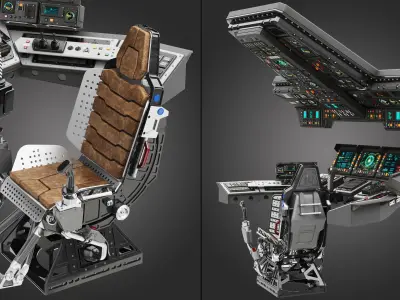 spaceship bridge interior 3D model