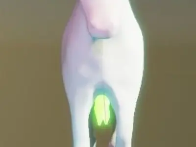 White friesian horse 3D model