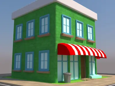 Cartoon House 3D model