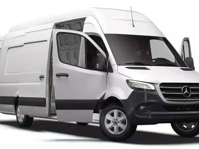 Mercedes Benz Sprinter L4H3 RWD HQ Interior 2025 3D model