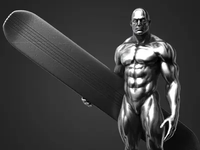 Silver surfer 3d print model 3D model