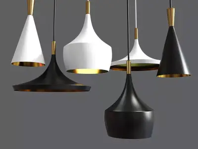 Loft Hanging Light Fixture Industrial 3D model