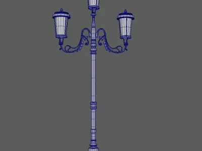 Classic Street Lamp 3D model