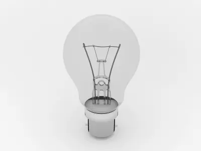 Incandescent Light Bulb With Filament Glow  Low-poly 3D model