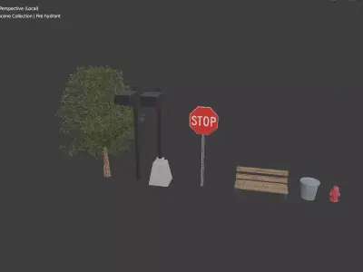 PSX Horror Models Park Low-poly 3D model