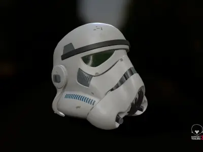 Star Wars The Black Series Imperial Stormtrooper Helmet Low-poly 3D model