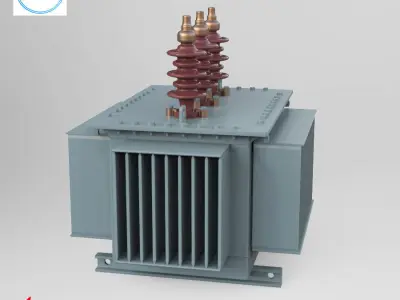 High voltage power transformer 3D model