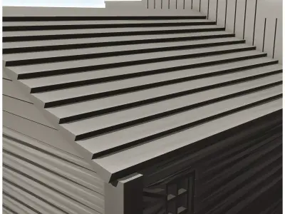 Western saloon with one floor 22 - Cowboy USA America ACW Americ 3D print model