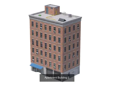 Apartment Buildings 3D Model Pack