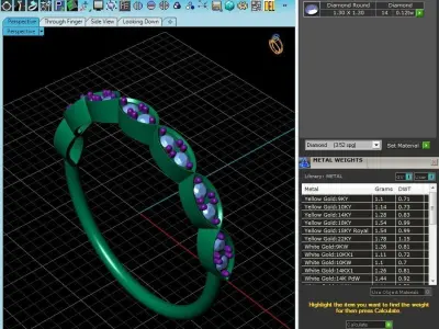 Solitaire Women Light Weight Band Ring 3D print model 47