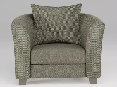 Modern Sofa 3D Model  PBR Textured  Low-Poly  Realistic Low-poly 3D model