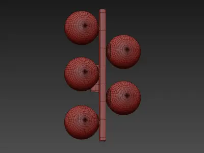 Contemporary Brass Sconces Opaline Glass Ball 3D model