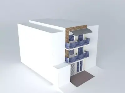 Apartment building exterior Free 3D model