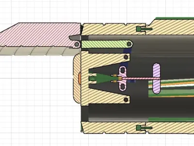 Metroid Prime 1 Arm Cannon with Missile Action 3D print model